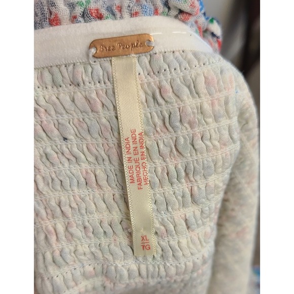 Free People Bali Checked Out Floral Print Romper in Gardenia Combo - Picture 7 of 10